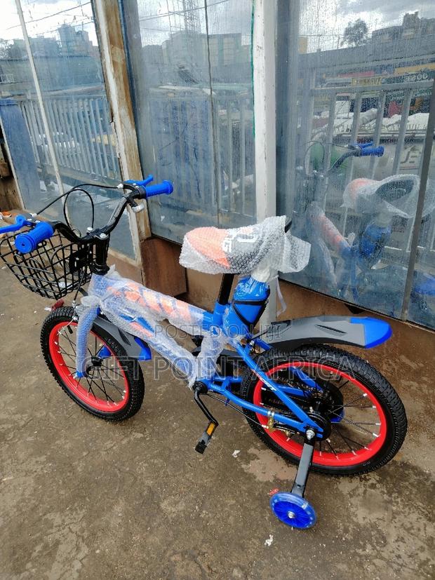 Size 16"Blue Kids Bike With Adjustable Seat
