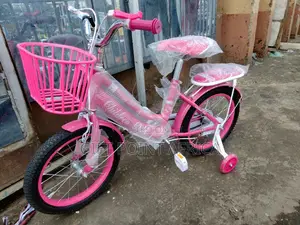Size 16"Kids Bike With Adjustable Seat Pink in Color