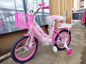 Size 16"Kids Bike With Adjustable Seat Pink in Color