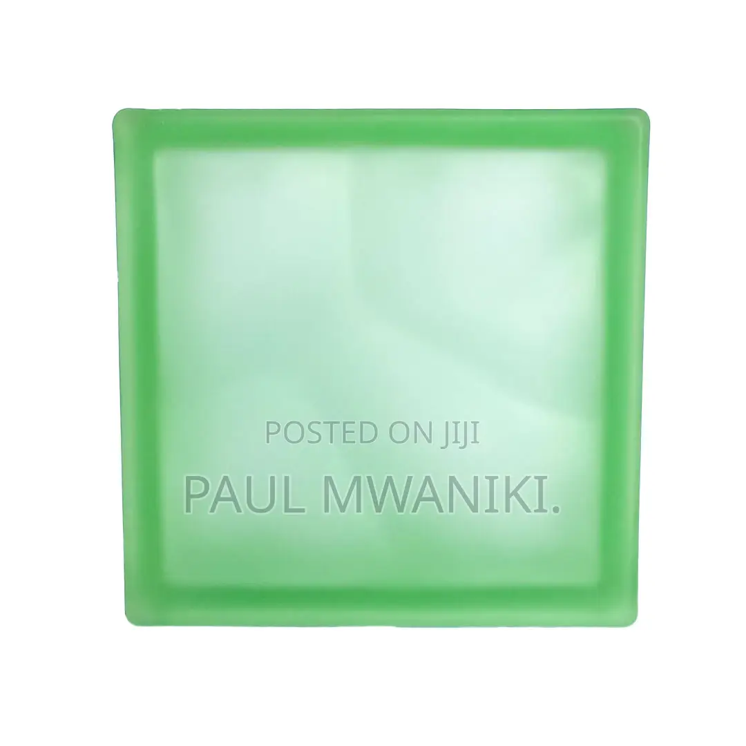Misty Cloudy Green Glass Blocks.