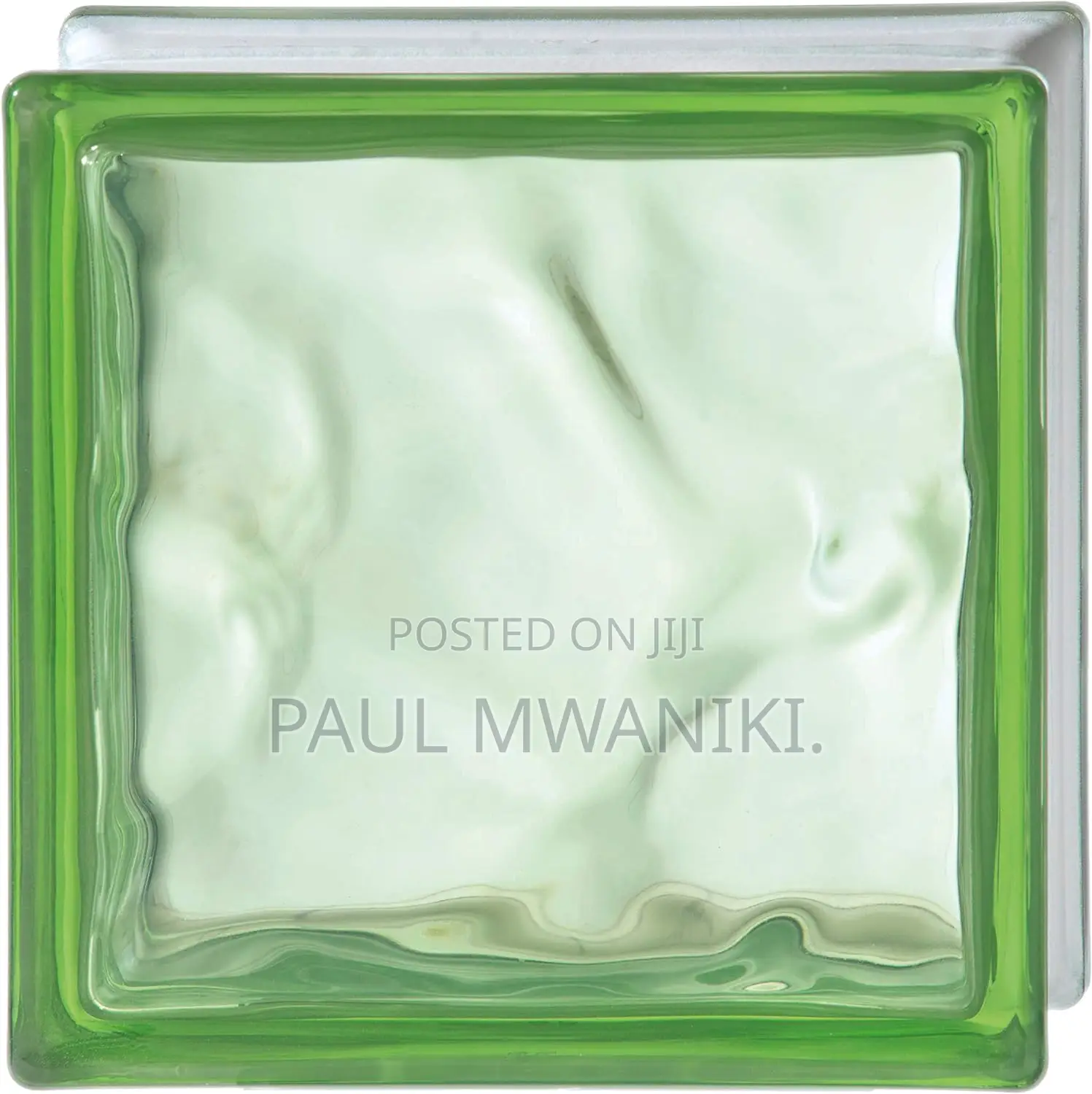 Cloudy Green Glass Blocks.