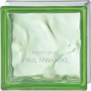 Cloudy Green Glass Blocks.