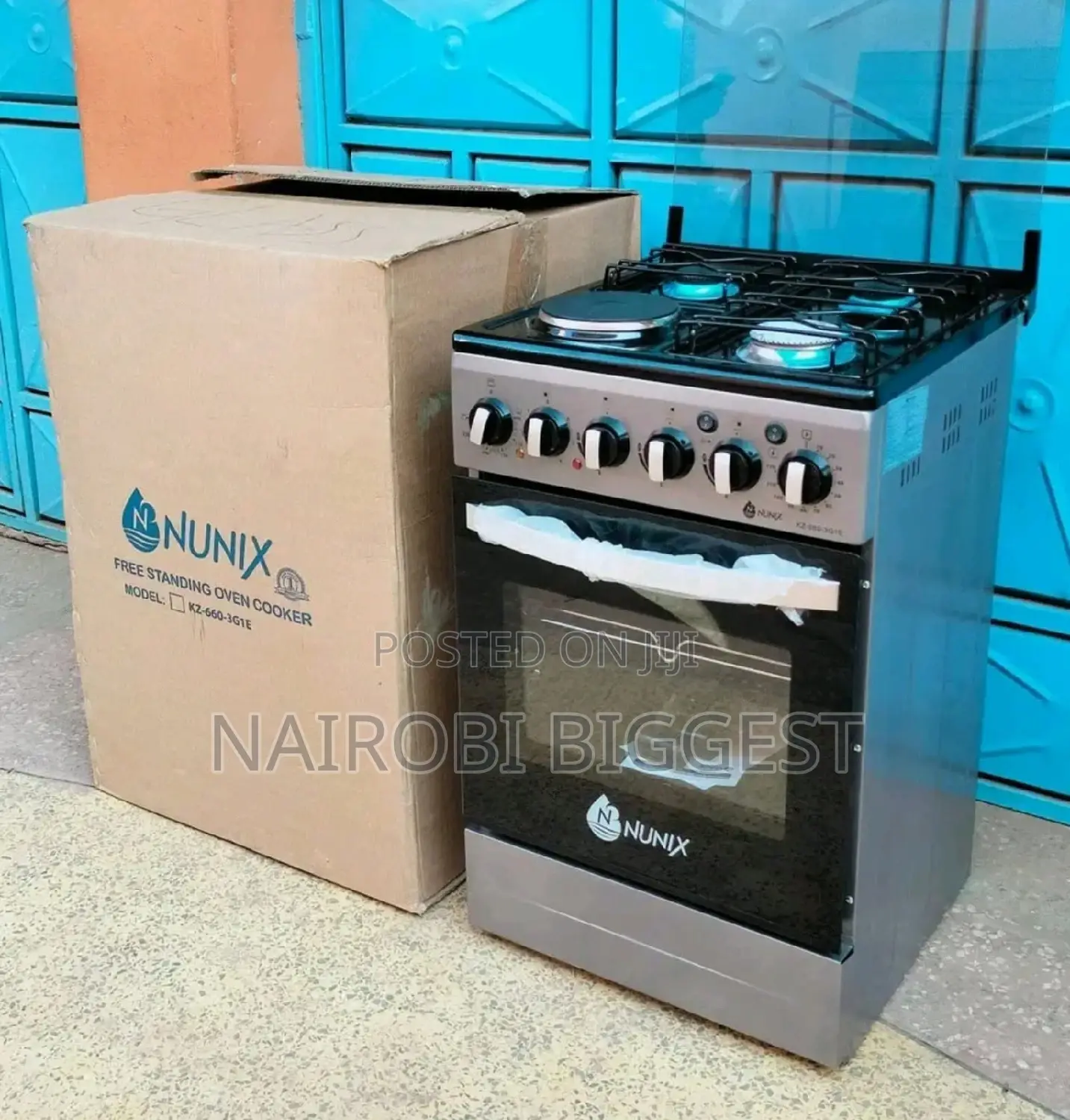 Nunix 3gas+1electric Standing 60×60 Cooker