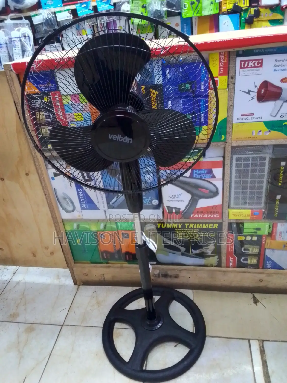 Quality 16" Stand Fan(Black)