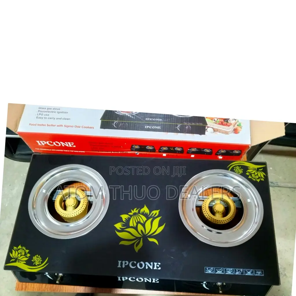New Black Ipcone Glass 2 Burner Table Top Cooker