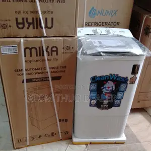 White 6kg Mika Semi Automatic Top Load Single Tub Washing