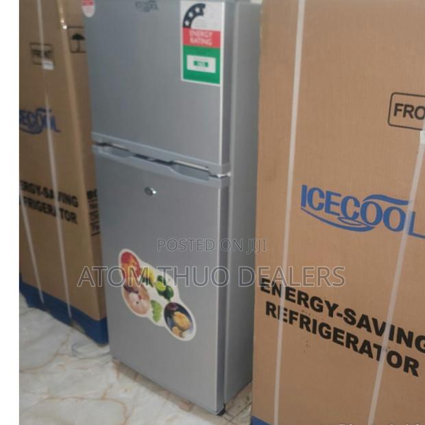Silver 118L Double Door Icecool Fridge