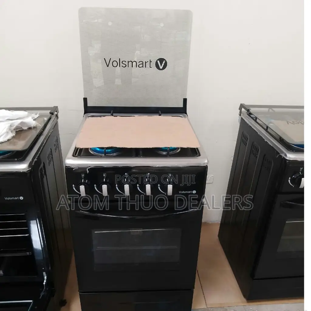 Black Volsmart Full Gas Standing Cooker With Gas Oven