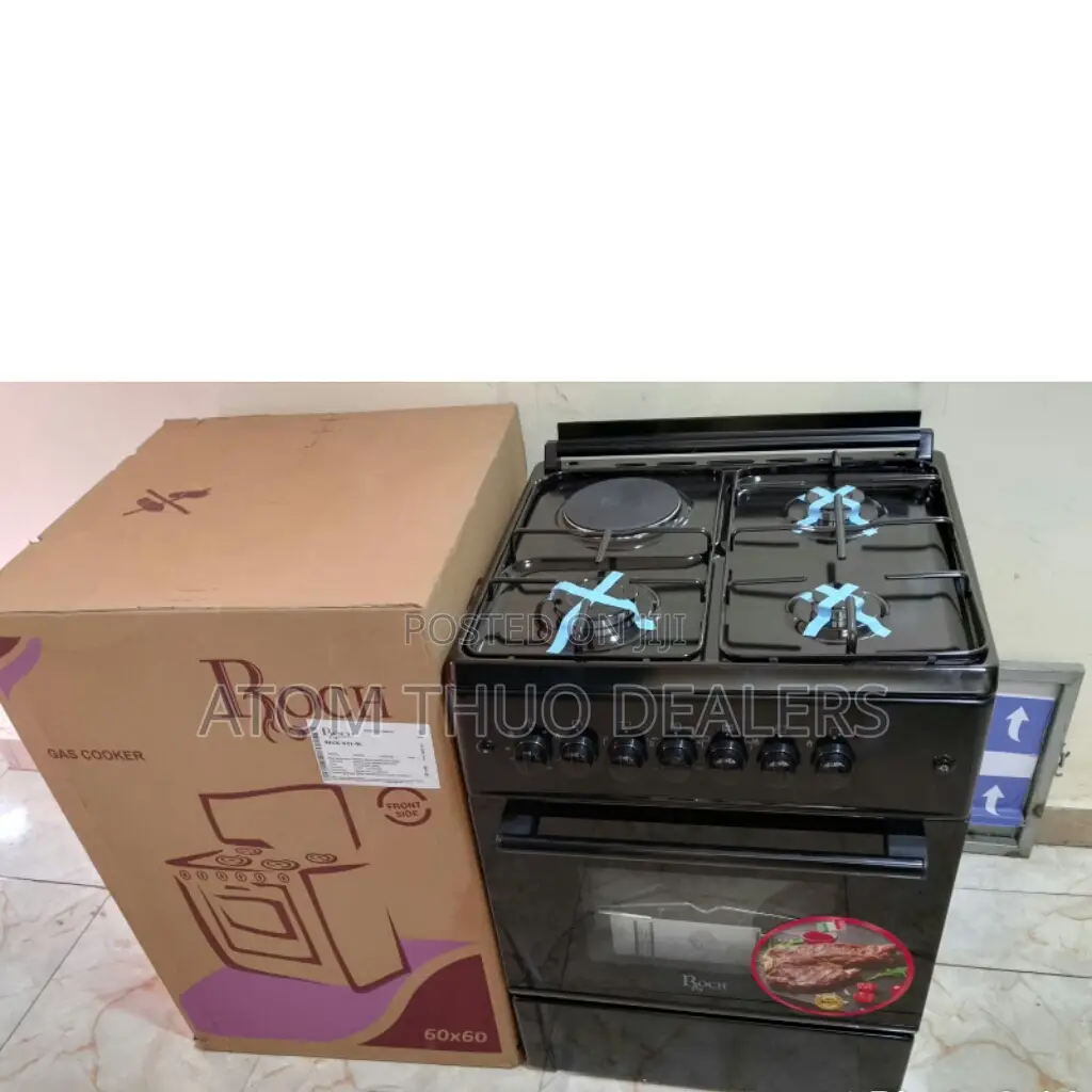 Black Roch 60*60 3+1 Standing Cooker With Electric Oven