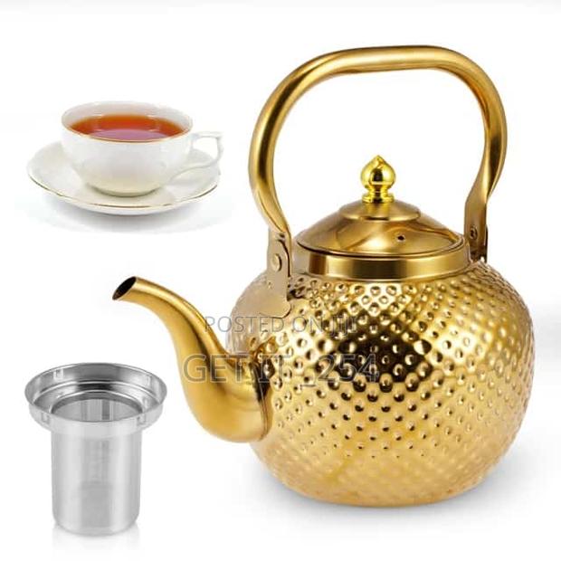 *Quality Stainless Steel Infusion Teapot With Sieve. - main view