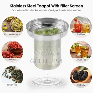 *Quality Stainless Steel Infusion Teapot With Sieve.
