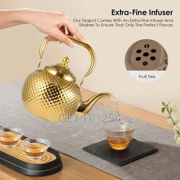 *Quality Stainless Steel Infusion Teapot With Sieve. - thumbnail 3