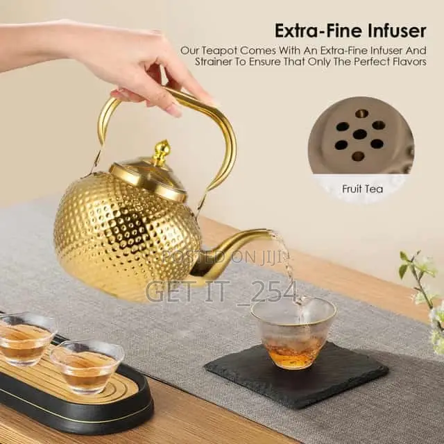 *Quality Stainless Steel Infusion Teapot With Sieve.