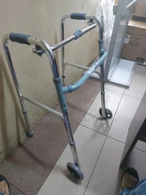 Foldable Walking Frame With Front Wheels - thumbnail 2