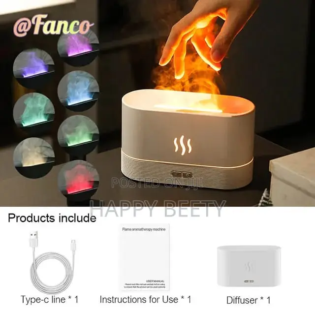 *3D Flame Aromatherapy Air Humidifier/Diffuser