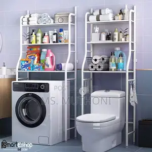 Heavy Gauge 153x45x25cm Metalic 3 Layer Over the Toilet Rack