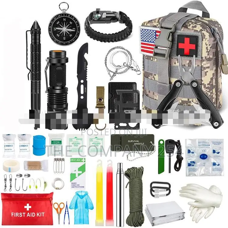 Tactical Outdoor Hiking Survival Kit 
Available in the Above