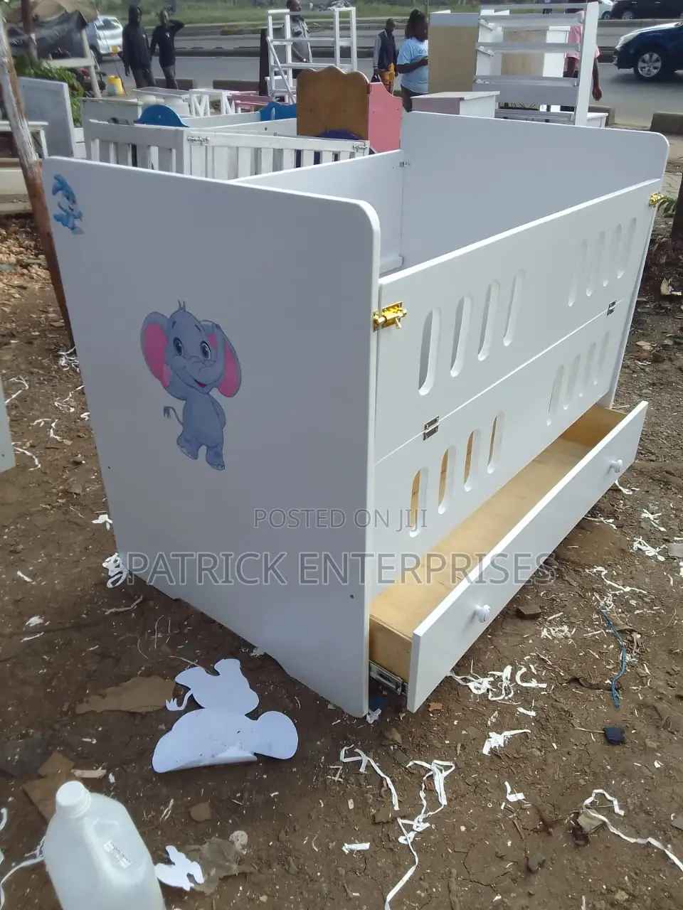 MDF Morden Baby Cot 4 by 2.5 Fitts