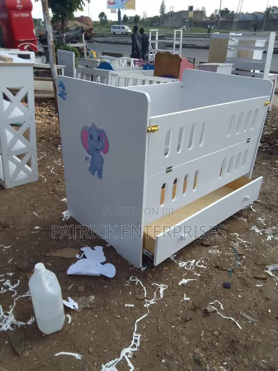 MDF Morden Baby Cot 4 by 2.5 Fitts