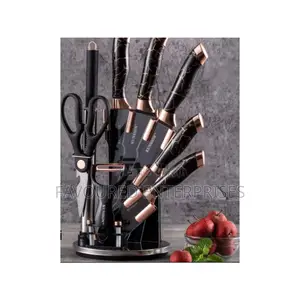 Marble Kitchen Knife Set+Knife Storage Block