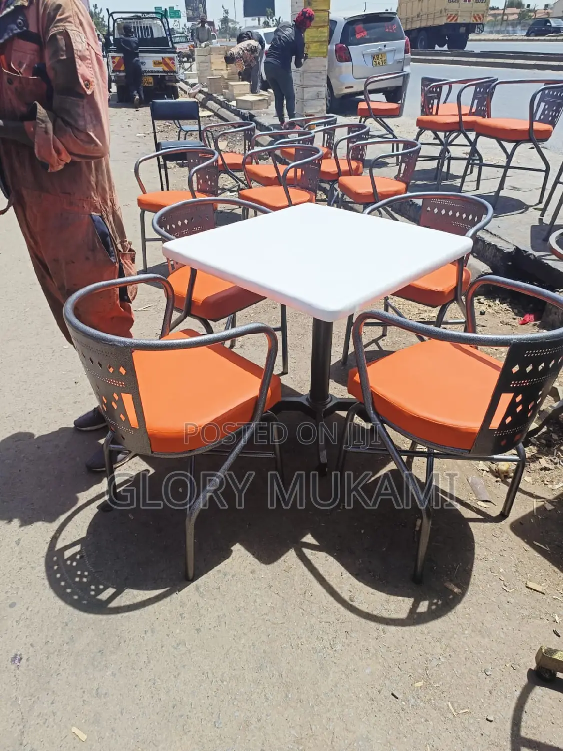 Restaurants and Bar Chairs and Square Table