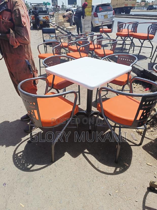 Restaurants and Bar Chairs and Square Table - main view