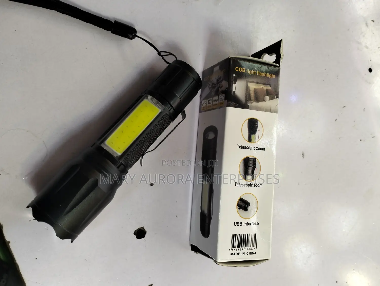 COB Light Flashlight/Zooming Torch