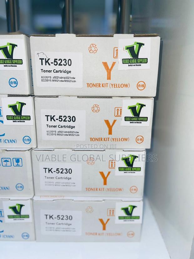 Tk 5230 Yellow Color Kyocera Printer Quality Toner Available