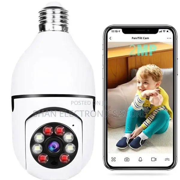 Panoramic Bulb Camera--1080p Night Vision Wireless