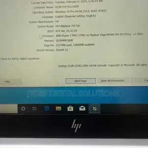 Laptop HP EliteBook 745 G6 16GB AMD Ryzen 7 SSD 256GB