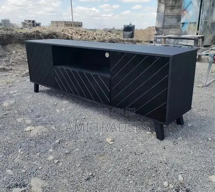 Black Luxury Tv Stand (6ft Long)