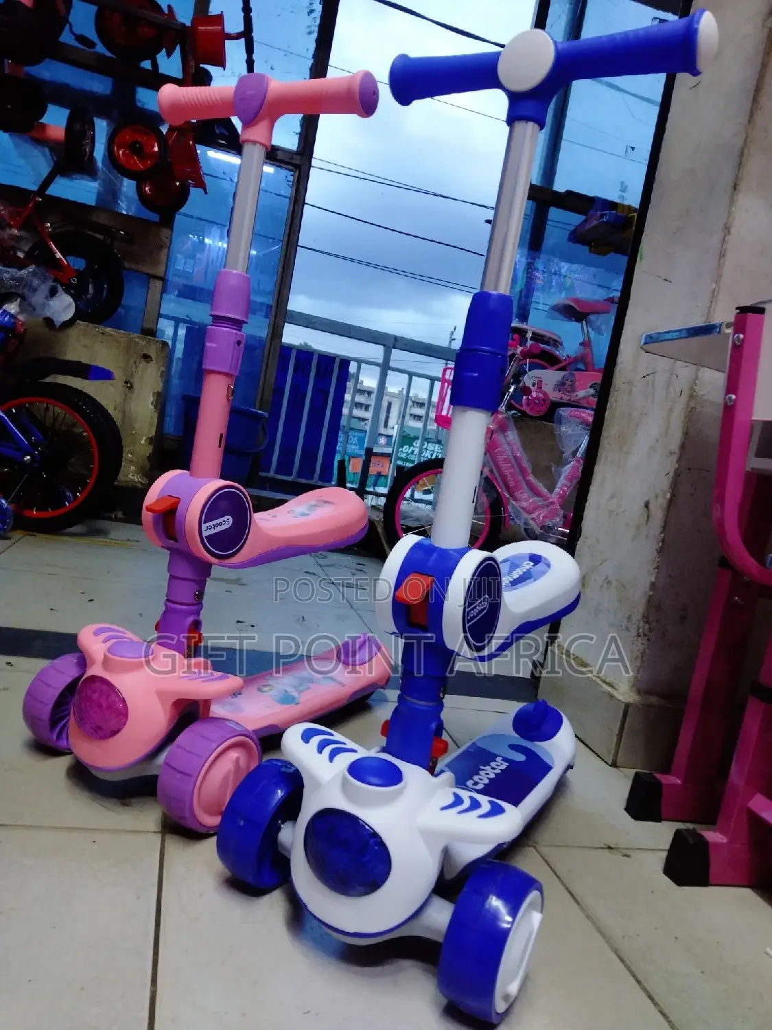 2 in 1 Adjustable Kids Scooters With Music