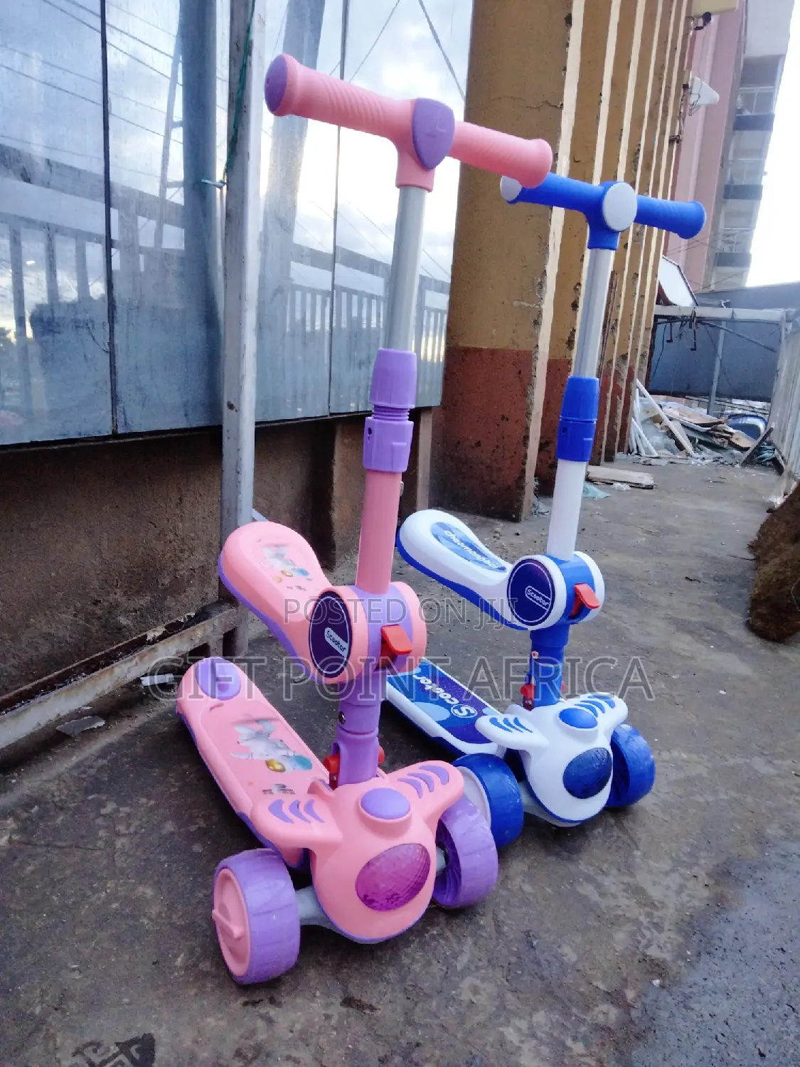 2 in 1 Kids Scooters With Adjustable Handle