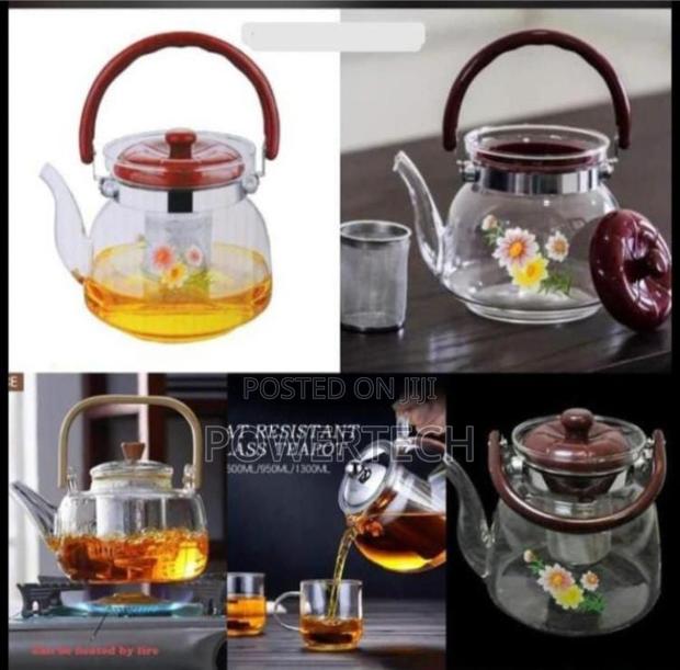 2.2ltrs Heat Resistant Infuser Kettle Glass Tea Pot .