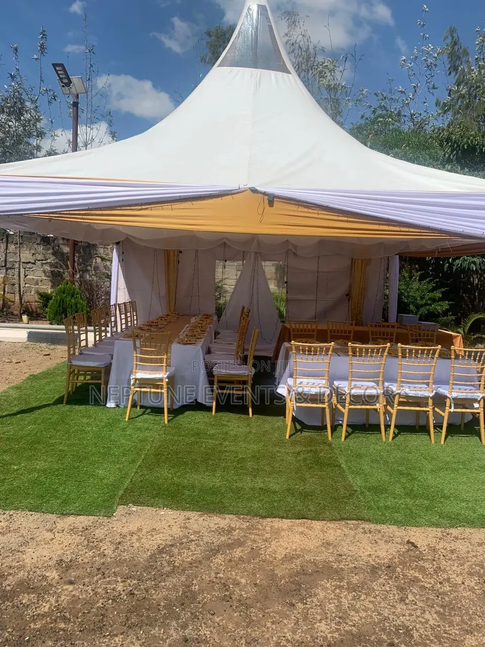 Tents, Chairs, Tables, Cocktail Tables,Stage and Lighting