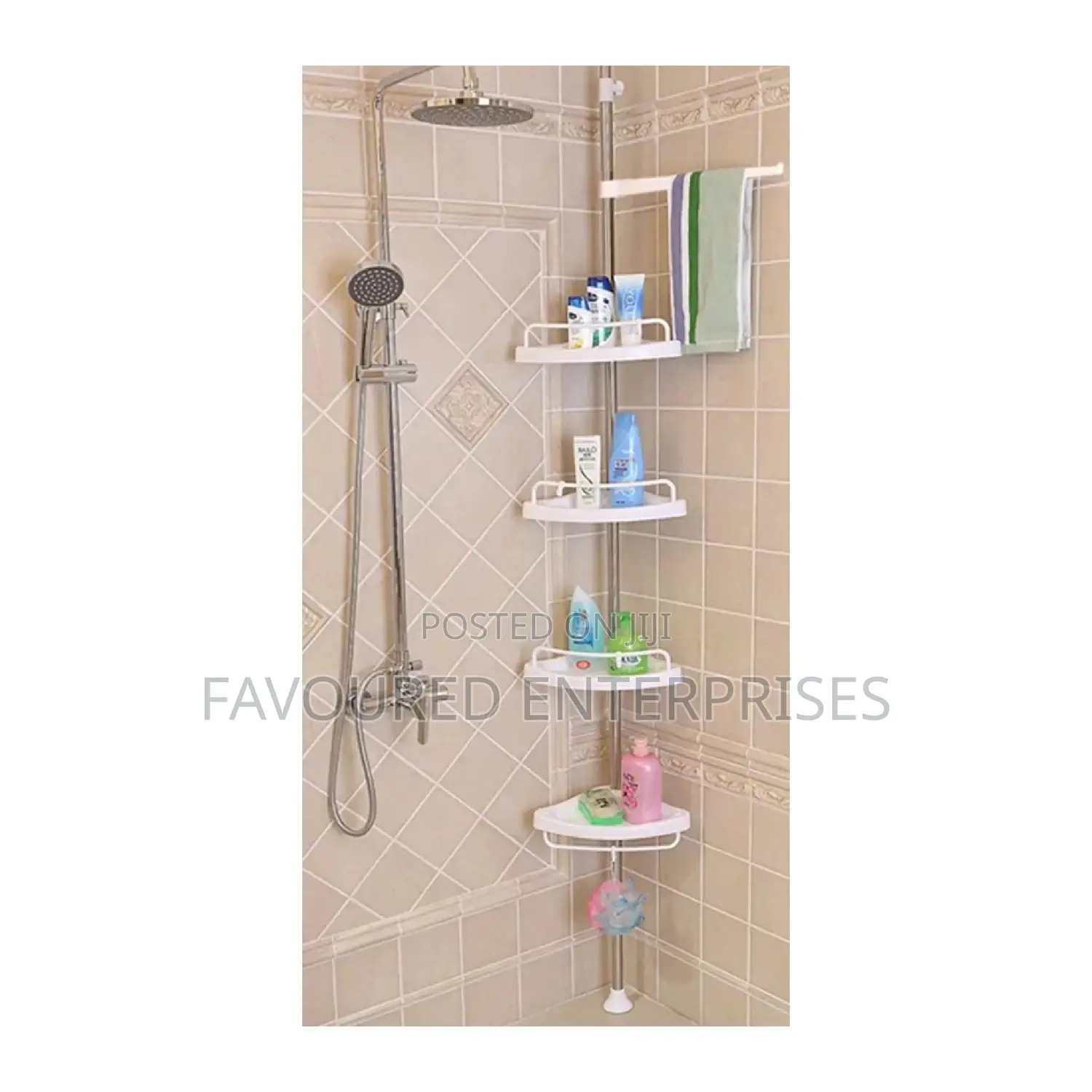 Bathroom Corner Stand Shelf Shower Caddy
