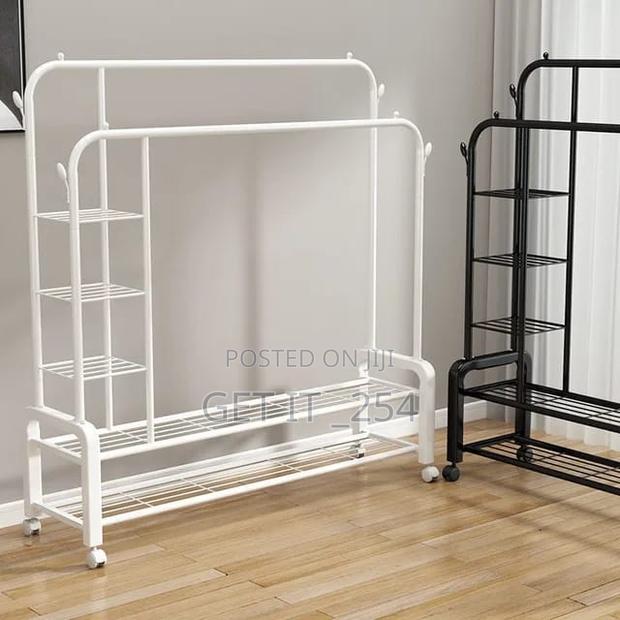 Garment Rack Floor Standing Clothes Hanger - thumbnail 2