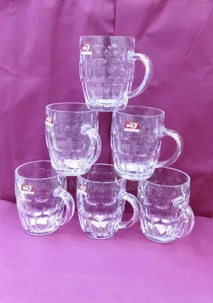 510ml Clear Beer Mugs .6pcs.