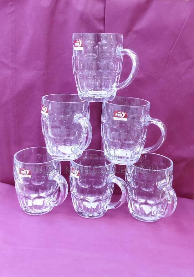 510ml Clear Beer Mugs .6pcs.