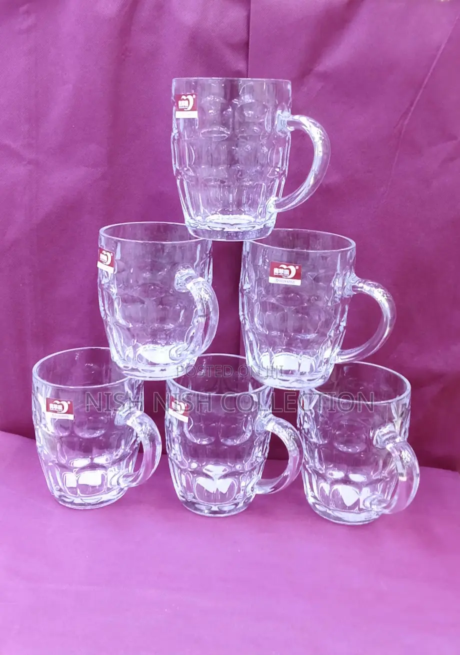 510ml Clear Beer Mugs .6pcs.