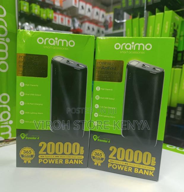 Oraimo 20000mah Power Bank Dual Input Type C Micro Usb - thumbnail 3