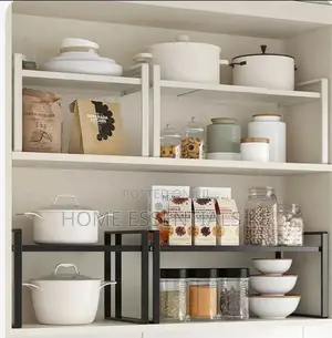 Adjustable Cabinet Storage Organizer,Spice Rack, Pot and Pan