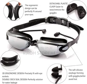 Silicone Swimming Goggles Adult Waterproof - UV Protection