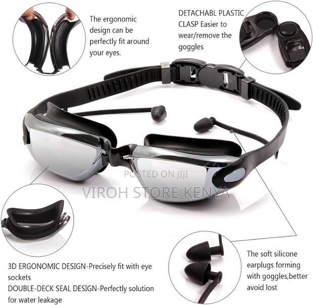 Silicone Swimming Goggles Adult Waterproof - UV Protection