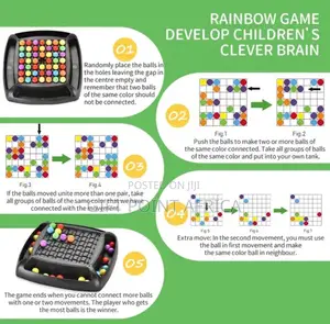 2 in 1 Kids Rainbow Balls Game
