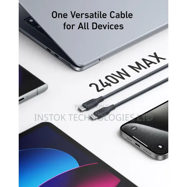 Anker 543 USB-C to USB-C Cable 6ft 240W Bio-Braided
