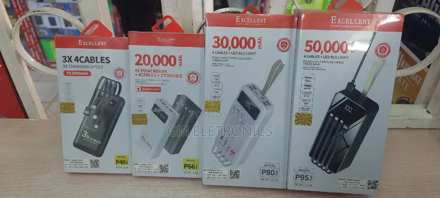 Excellent Portable Powerbanks Available.(20000mah)