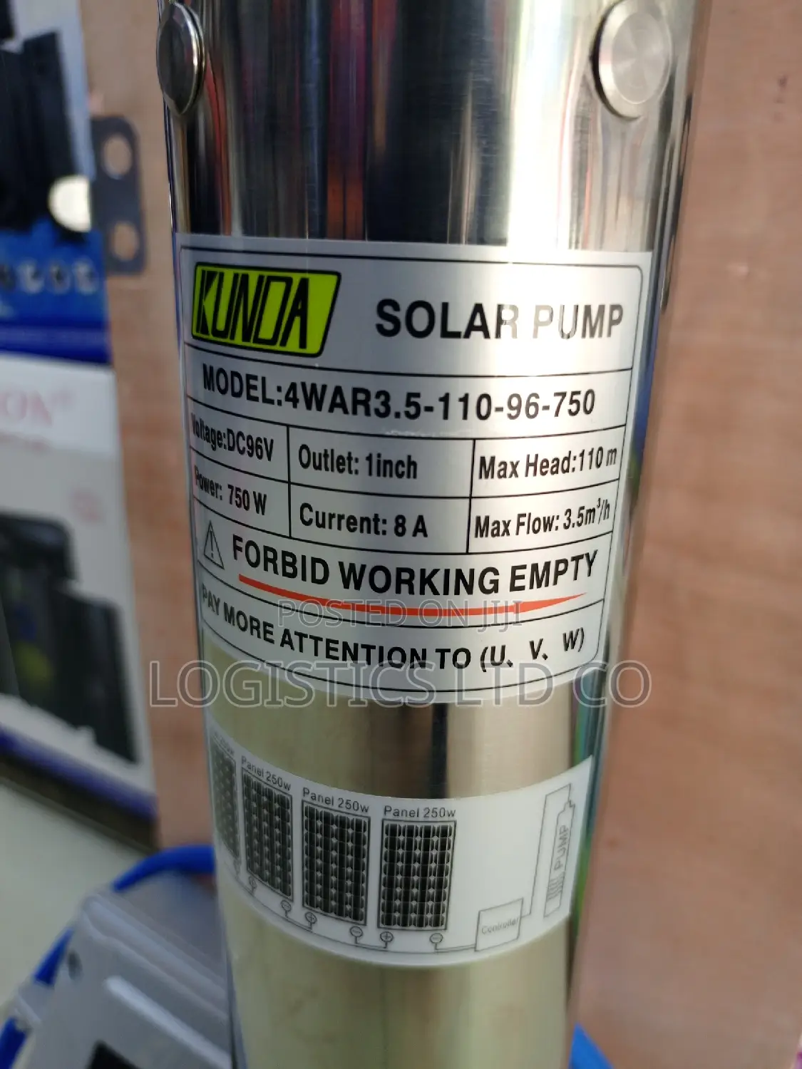 Solar Submersible Pump 4war3.5 96v 110m