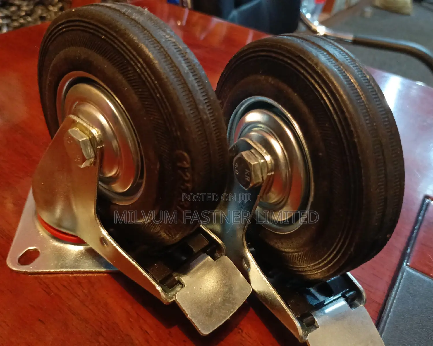 Rubber Castor Wheels 5" Brake