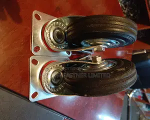 Rubber Castor Wheels 5" Brake
